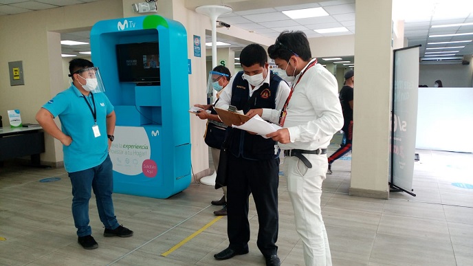 Multan con S/ 4,400 a empresa Telefónica por no realizar control de temperatura a usuarios