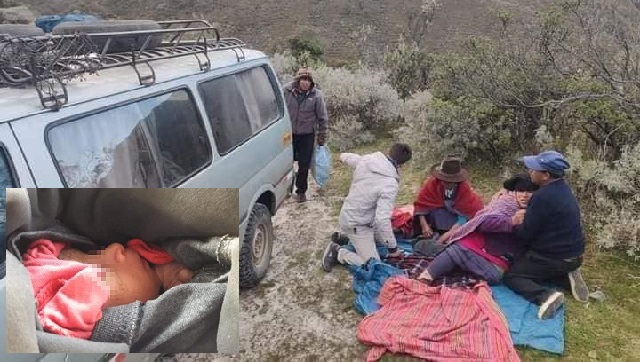 Valiente mujer dio a luz en plena carretera, a más de 4 mil metros en la sierra de Áncash