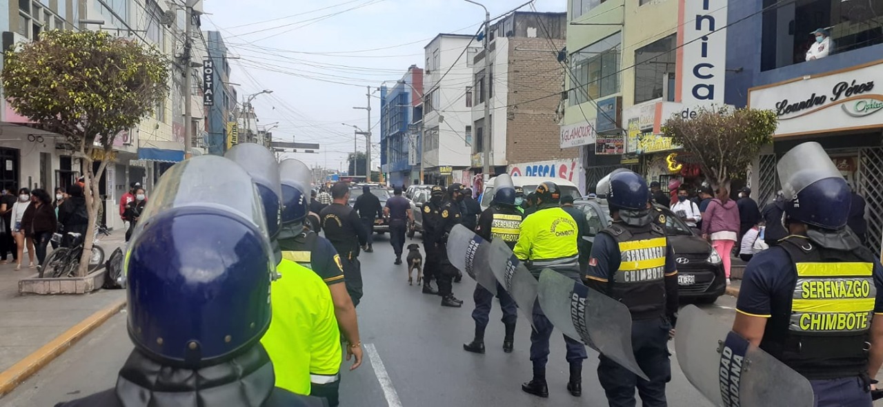 Más de 500 agentes de serenazgo vigilan calles de Chimbote en el Plan Navidad Segura 2020
