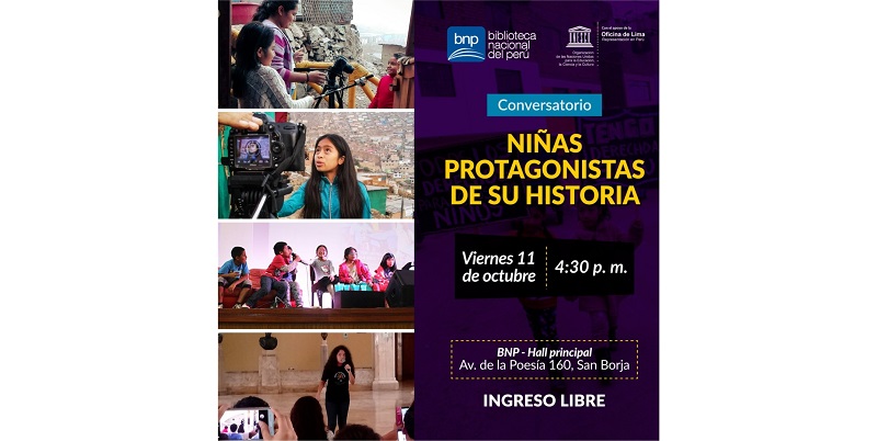 Organizan conversatorio "Niñas protagonistas de su historia"