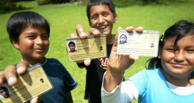 Perú: Más del 96% de la población menor de 18 años tiene DNI