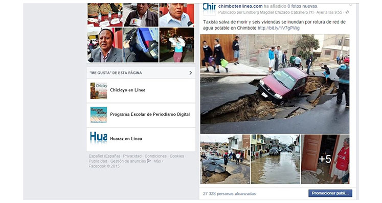 Chimbotenlinea en las redes sociales: 27 mil personas alcanzadas en un sólo día