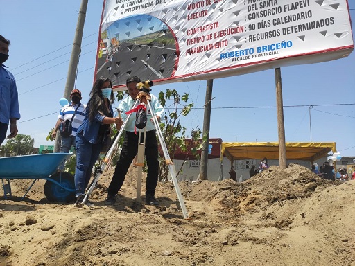 Nuevo Chimbote: inician mejoramiento de vías vecinales en tramo de av. Anchoveta hasta Tangay