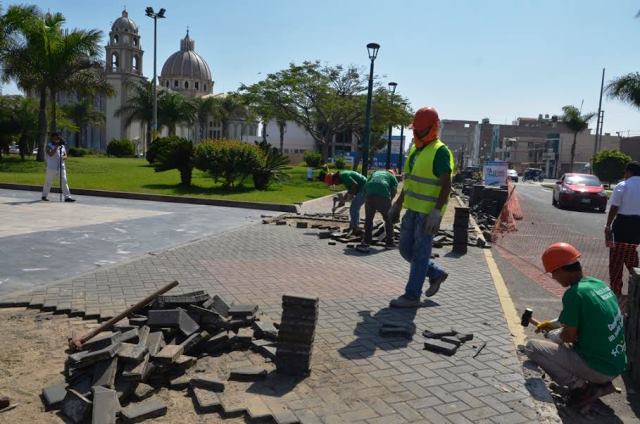 En 60 días se culminará mantenimiento de Plaza Mayor de Nuevo Chimbote y parque Buenos Aires  