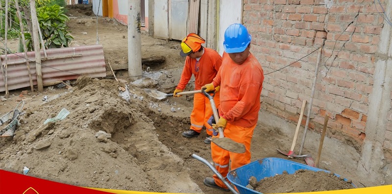 Chimbote: obra de veredas y muro de contención en San Pedro avanza con los tiempos previstos