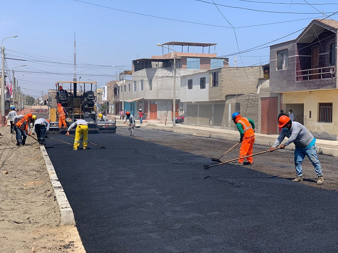 Chimbote: comuna reporta avance en 80% de obra de pistas y veredas en sector Miraflores Alto
