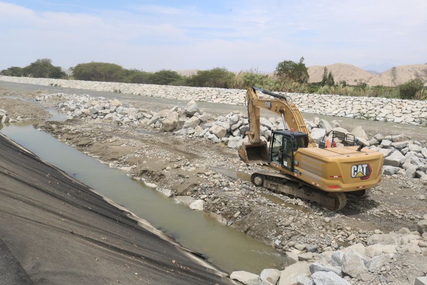 Áncash: continúa la construcción de defensas ribereñas en los ríos Casma y Huarmey 