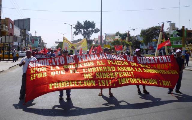 Obreros y empleados de Siderperú amenazan con paralizar labores