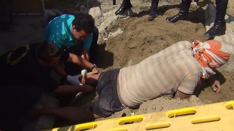 Nuevo Chimbote: Un obrero casi muere sepultado por una pared