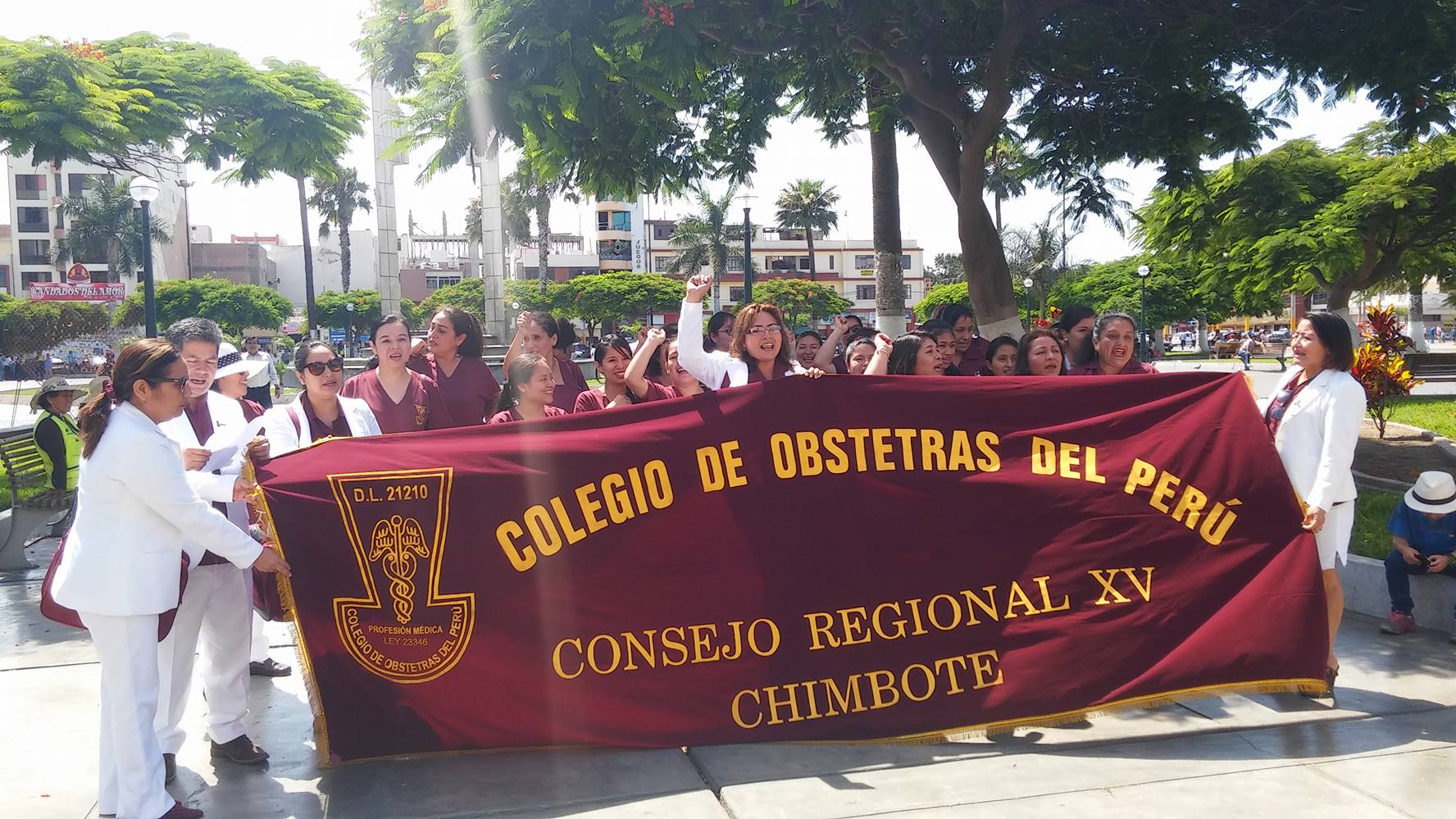 Chimbote: Obstetras realizan plantón en rechazo al proyecto de Ley N° 2331