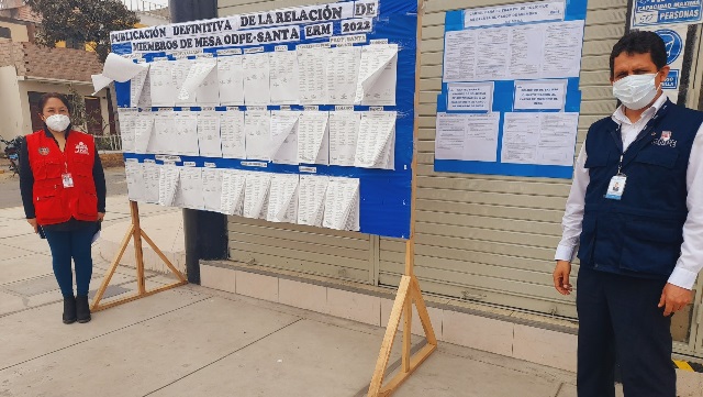 ODPE del Santa publicó relación definitiva de miembros de mesa