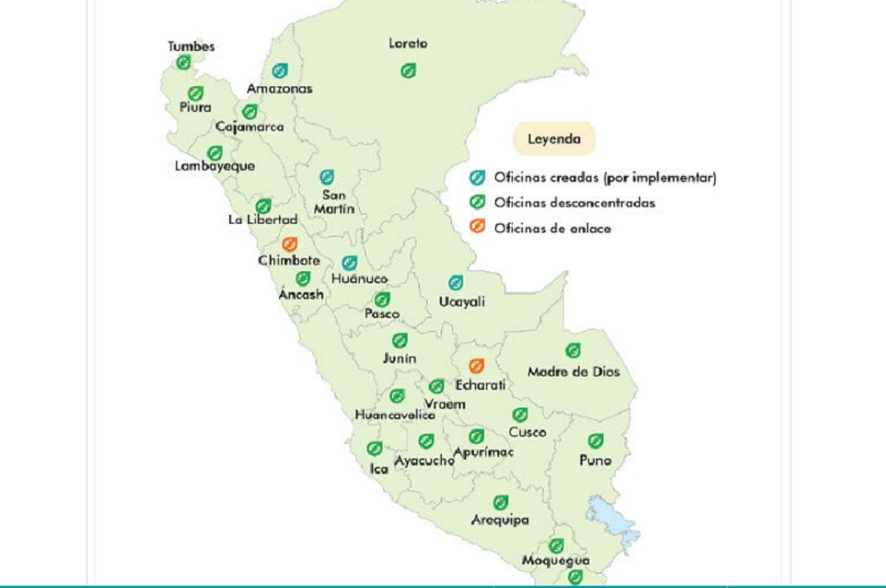 OEFA instalará cuatro nuevas oficinas descentralizadas en regiones