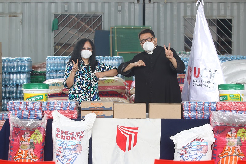 Ollas vecinales de "Asociación Bienaventuranzas" recibieron cuatro toneladas de víveres como donación