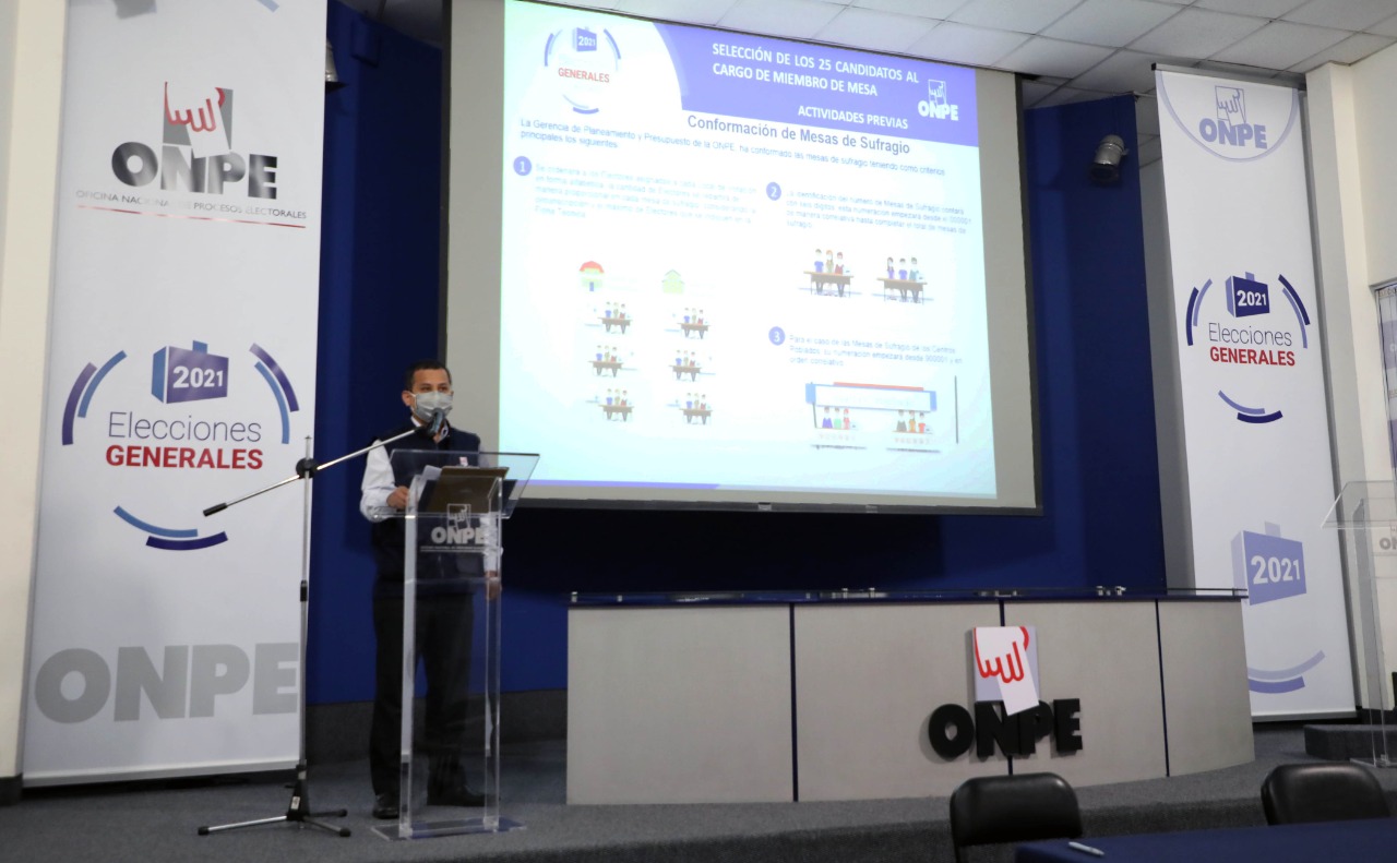 Onpe seleccionó ciudadanos entre los cuales se sorteará a miembros de mesa