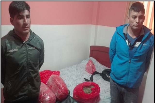 En operativo antidrogas detienen a dos sujetos con seis kilos de marihuana en Nuevo Chimbote