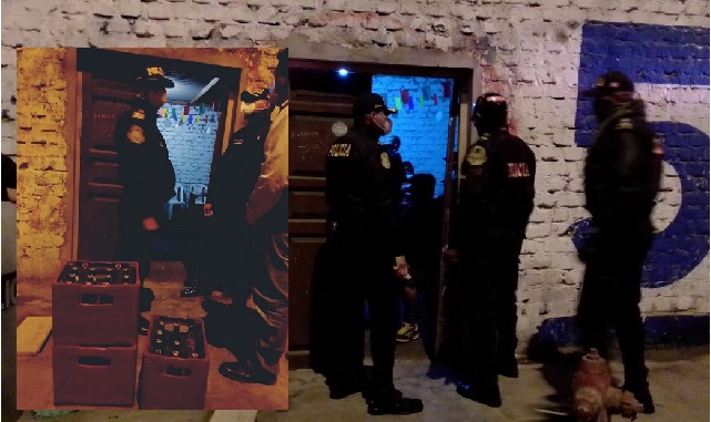 Intervienen a 11 sujetos en Chimbote cuando se emborrachaban en un local en toque de queda