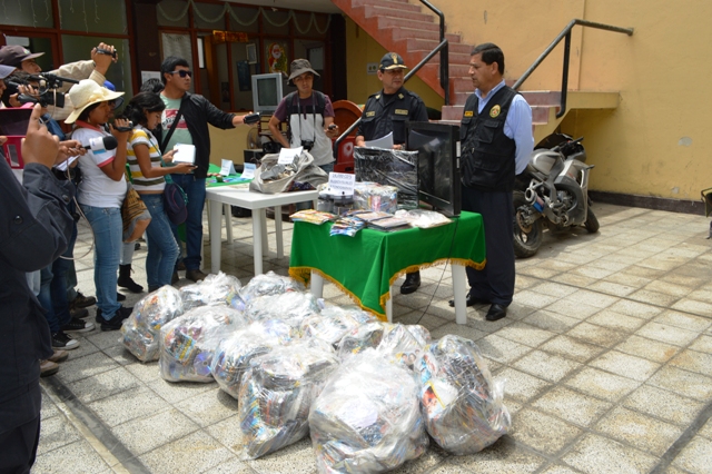 Chimbote: Decomisan cerca de 14 mil DVDs de mercado Chacra a la Olla valorizados en 210 mil soles