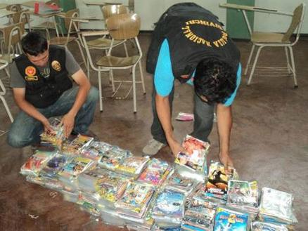Decomisan 923 películas piratas valorizadas en más de 55 mil 380 soles durante operativo en Chimbote