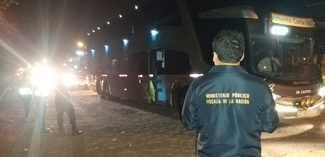 Fiscalía interviene buses interprovinciales en operativo contra la trata de personas en Chimbote