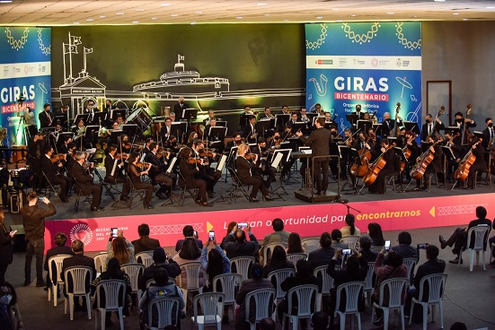 Giras Bicentenario reanuda su recorrido por el país con concierto sinfónico en la Fortaleza del Real Felipe  