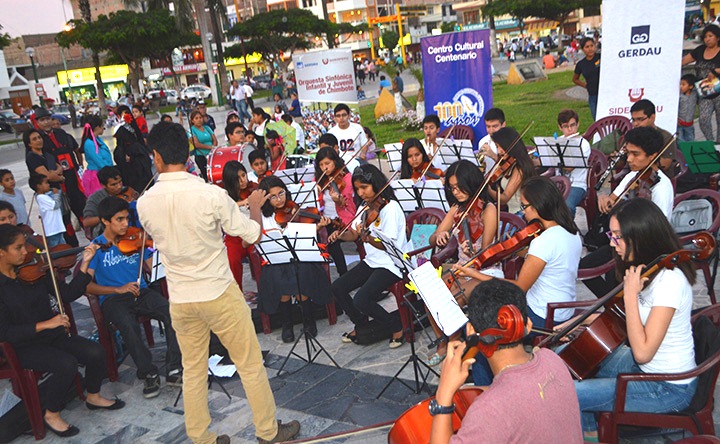 Orquesta Sinfónica Juvenil-Infantil de Chimbote se presentará este sábado en la Plaza Miguel Grau