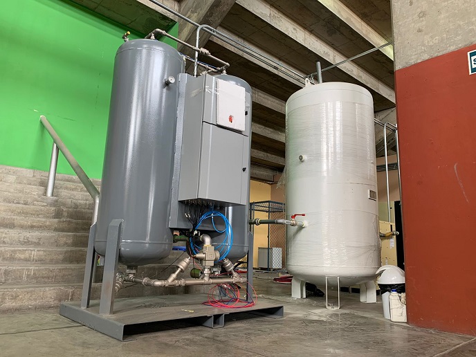 Alcalde y funcionarios de Diresa supervisan trabajos de instalación de segunda planta de oxígeno medicinal 