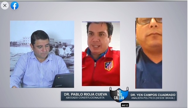 Abogado Pablo Rioja y analista político Yen Campos coinciden en “excesivo” la vacancia presidencial