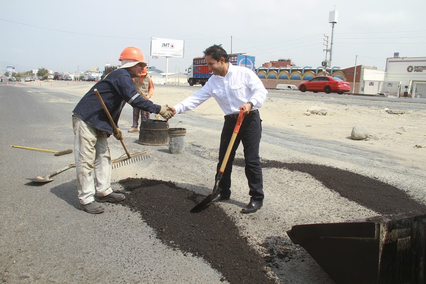 Nuevo Chimbote: inician parchado de principales avenidas del distrito