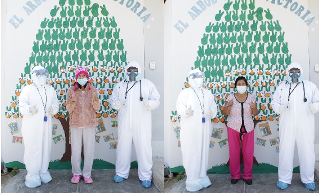 Mamitas de 69 y 62 años lograron vencer al coronavirus en hospital de Chimbote
