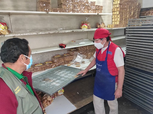 Verifican que panaderías de Chimbote cumplan con implementación del plan covid y salubridad  