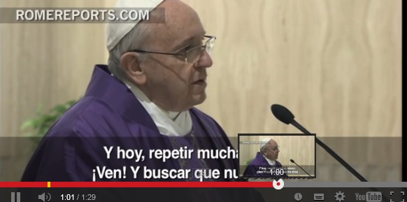  Francisco: Que nuestra alma no diga 'Do not disturb' en la Navidad (Video)