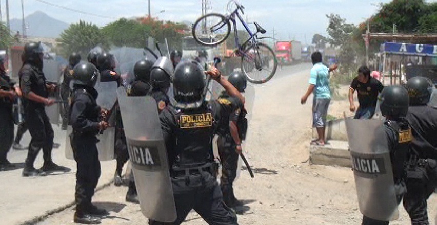 Casmeños bloquean la "Panamericana" para impedir tránsito interprovincial
