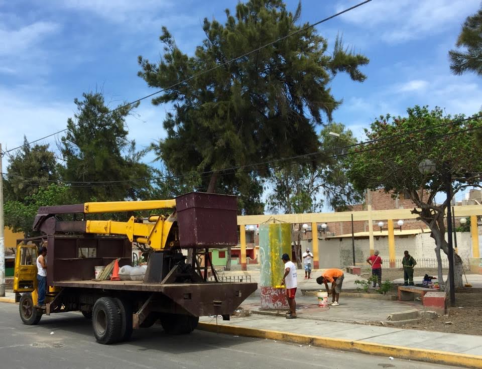 Se iniciaron mejoras en parque “Moncada” en Chimbote