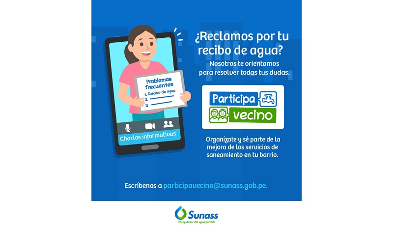 Sunass promueve participación ciudadana para mejorar servicios de saneamiento