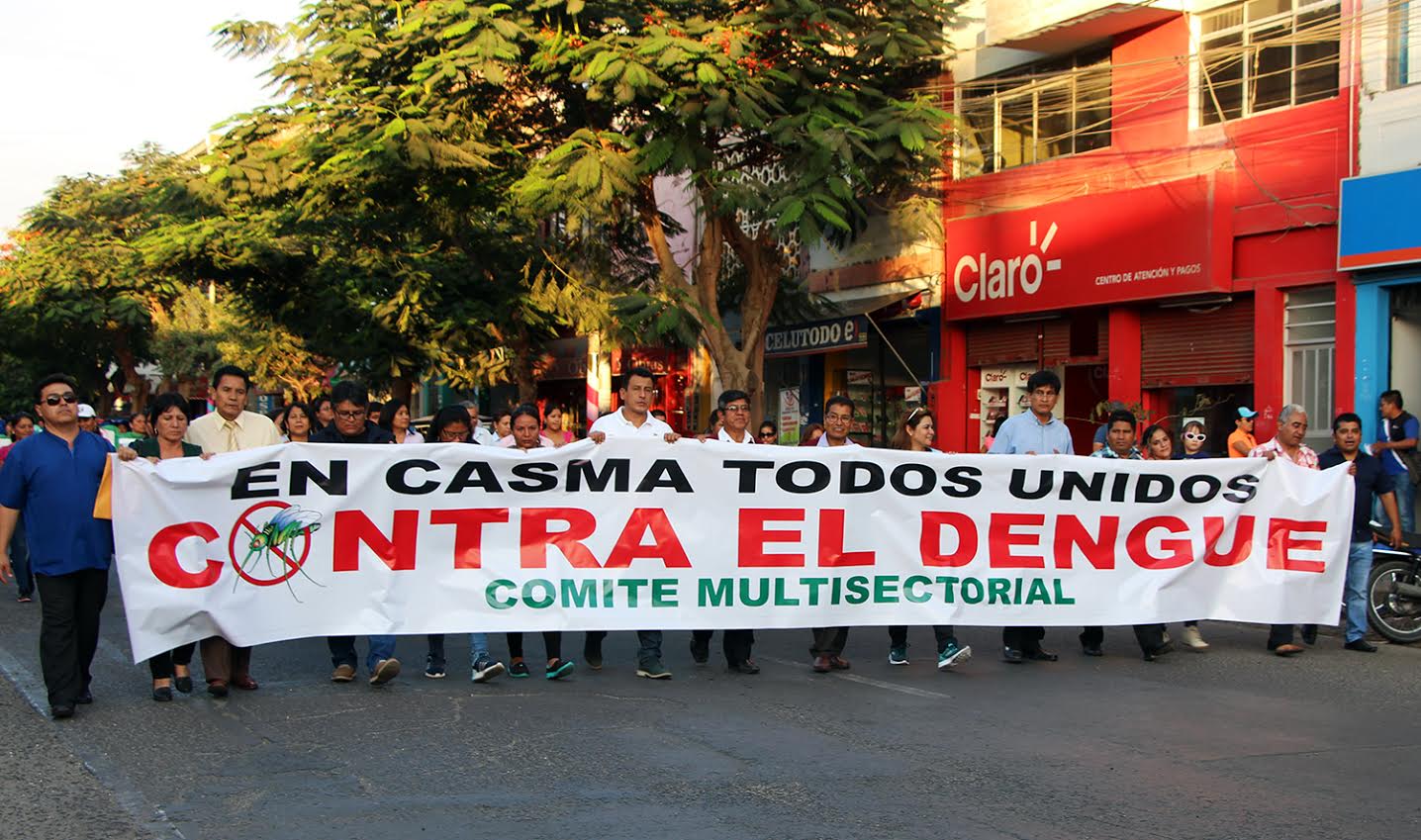 Realizan pasacalle de sensibilización contra el dengue en Casma