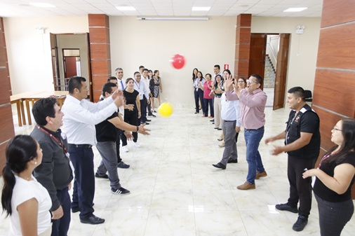 Trabajadores administrativos de la Corte de Justicia del Santa realizaron pausas activas