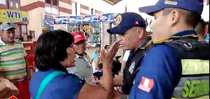 Serenos intervienen a pareja por daños y perjuicios en el Terminal Terrestre de Chimbote