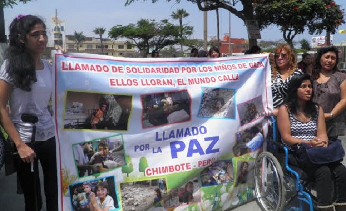 Niños chimbotanos llaman a la solidaridad ante cese al fuego en la Franja de Gaza