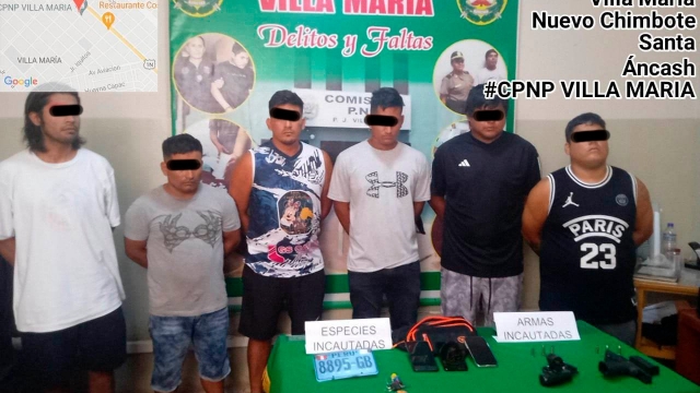 Nuevo Chimbote: caen presuntos integrantes de banda criminal con armas y municiones 