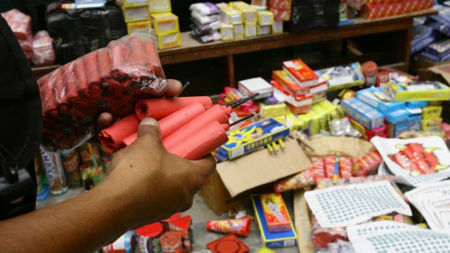 Comercio ilegal de pirotécnicos podría ser sancionado con hasta un millón 900,000 soles
