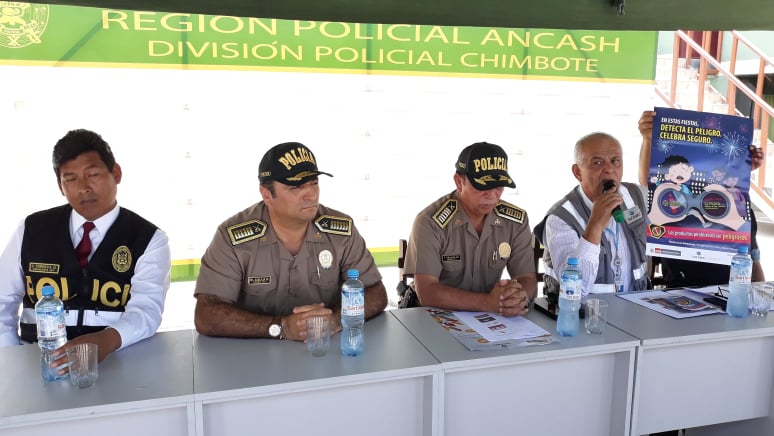 Chimbote: alistan campaña de concientización en 30 colegios sobre el uso de pirotécnicos prohibidos 