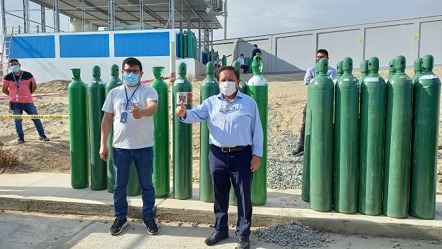 Hospital Regional de Nuevo Chimbote entregó balones de oxígeno a Huarmey y Casma