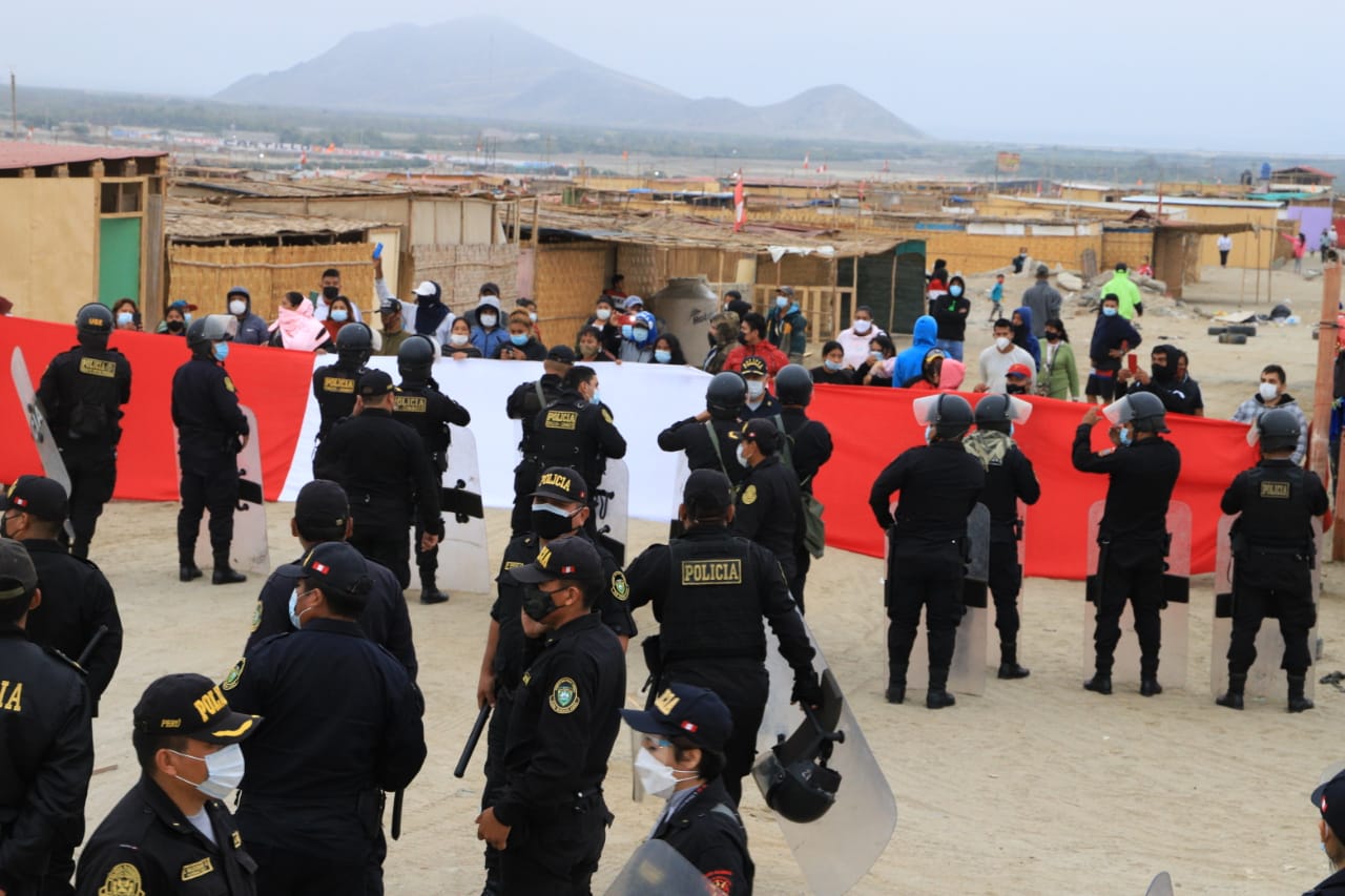 Chimbote: desalojan a invasores instalados en áreas de equipamiento del sector Villa Atahualpa