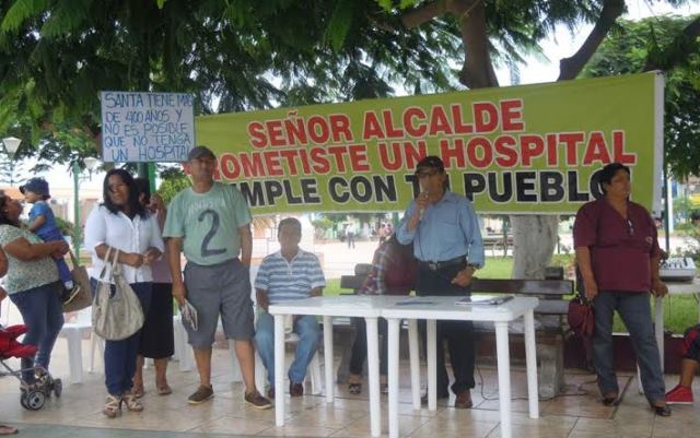 Santa: Exigen a alcalde pronunciarse por terreno destinado para el hospital