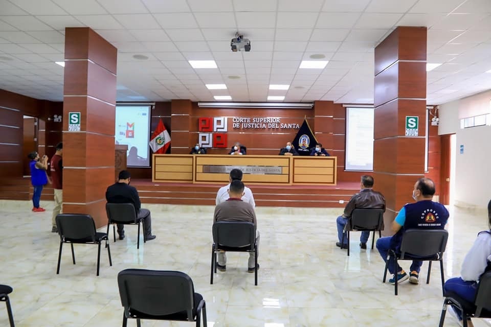 Firman compromiso para implementación del ‘botón de pánico” en la Corte Superior del Santa