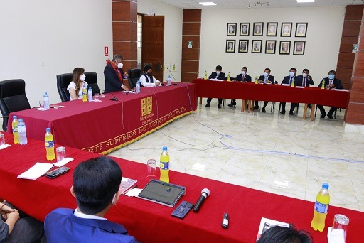 Realizan reunión para fortalecer servicio en la Corte Superior de Justicia del Santa