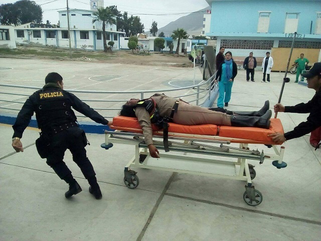 Joven policía se debate entre la vida y la muerte tras sufrir accidente en Coishco