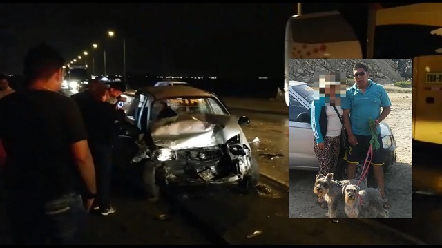 Chimbote: policía murió al chocar su vehículo contra un ómnibus en la Panamericana Norte