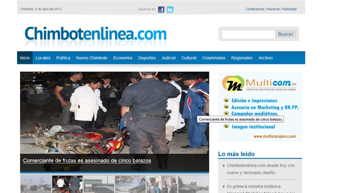 Chimbotenlinea.com desde hoy con moderno y renovado diseño