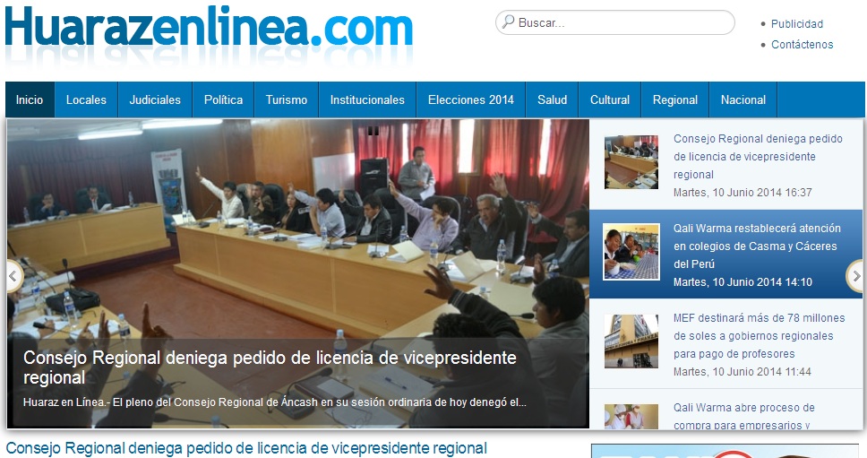 Mañana es el lanzamiento de Huaraz en Línea, diario hermano de Chimbotenlinea.com